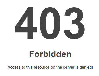 403 Error